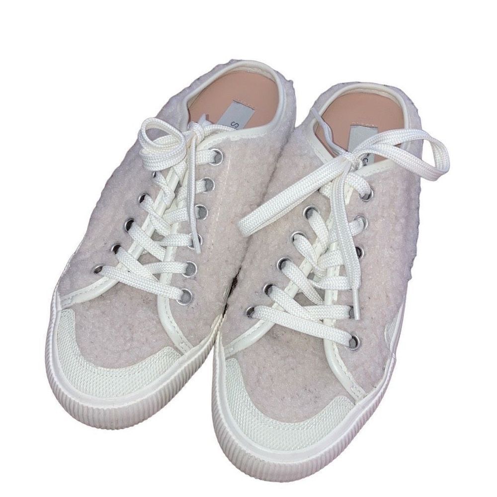 Steven New York Size 5 Kalia White Sherpa Slip On Sneakers Shoes Casual Fashion